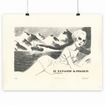 Lithographie Christian Cailleaux, Le passager du Polarlys - Editions Anthèse - 9ème Store