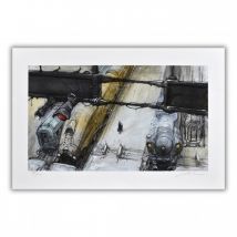 Estampe Pigmentaire Enki Bilal signée, Trains - Christian Collin Editions - 9ème Store