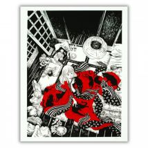 Sérigraphie Nancy Pena, Le Chat du Kimono - Expérience Sérigraphie - 9ème Store