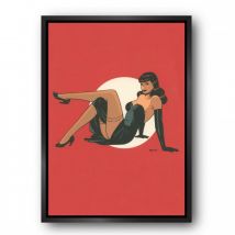 Tableau Pin up 7 - Fond rouge 50x70 cm - L'Art de la BD - 9ème Store