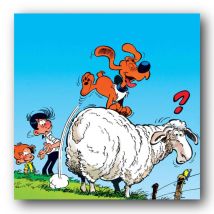 Tableau Boule et Bill 2 - Saute-mouton 80x80 cm - L'Art de la BD - 9ème Store