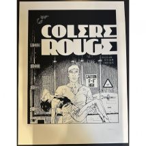Sérigraphie Largo Winch - Colère Rouge - Version N&B - Paradiffusion - 9ème Store