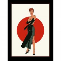 Sérigraphie Pin-up - Bords noirs contours rouges - Paradiffusion - 9ème Store