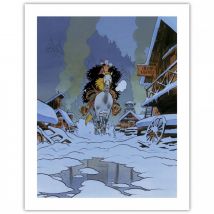 Digigraphie Lucky Luke - Galop dans la neige - Limited Print Club - 9ème Store