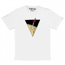T-Shirt Tintin - Triangle Fusée - Blanc - L - Tintinimaginatio - 9ème Store