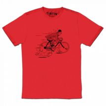 T-Shirt Tintin - Tintin & Milou - Vélo Lotus - Rouge - 12 ans - Tintinimaginatio - 9ème Store