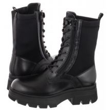 Workery Chunky Combat Laceup Zip YW0YW00740 Black (CK181-a) Calvin Klein
