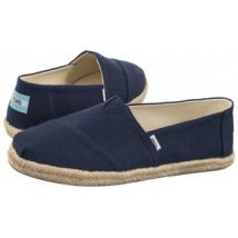 Espadryle Alpargata Rope Navy Recycled Cotton Slubby Woven 10019674 (TS45-a) Toms