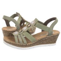 Sandały Zielone 619B2-52 Green (RI173-a) Rieker