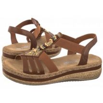 Sandały Brązowe V0921-24 Brown (RI175-a) Rieker
