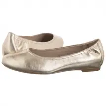 Baleriny Złote 9-22111-44 978 Lt.Gold Metal (CP440-a) Caprice