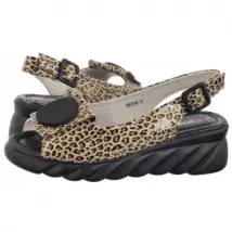 Sandały Beżowe w Panterkę 56C2186 (AR165-a) Artiker