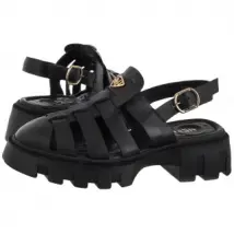 Sandały Enver Black Leather (NP40-a) Nepeke