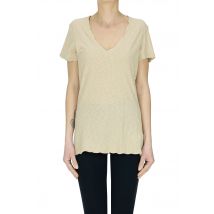 V-neckline cotton t-shirt