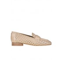 Textured cut-out leather mocassins