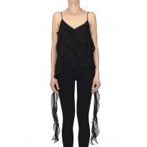 Top in chiffon con ruches