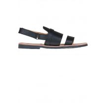 Grainy leather sandals