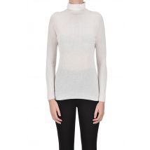 Ribbed knit turtleneck pullover