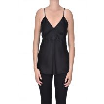 Top in satin con spalline gioiello
