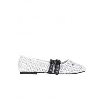 Woven raffia ballerinas