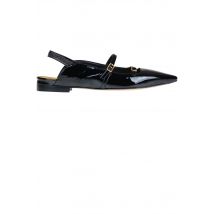 Patent leather slingback ballerinas