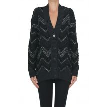 Maxi cardigan in maglia lavorata