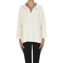 Pullover stile polo in cashmere