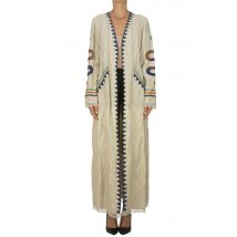 Soprabito Zoe in lino ricamato