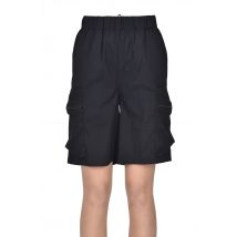 Techno fabric cargo shorts