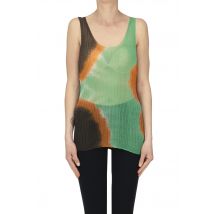 Top in maglia tie dye a costine