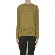 Woven knit pullover