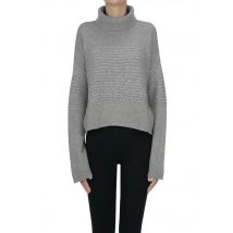 Pullover dolcevita con micro paillettes