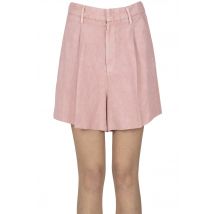 Shorts in cotone e lino