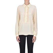 Camicia in crepè con ruches