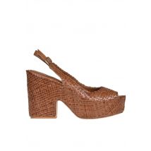 Woven leather sandals