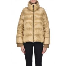 Piumino con inserti in maglia