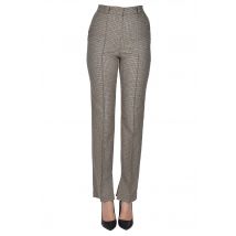 Micro Houndsthooth print trousers