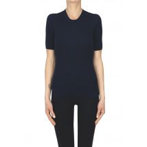Ribbed short sleeves pullover