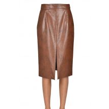 Eco-leather pencil skirt