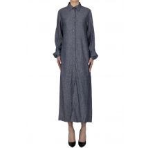 Abito chemisier in tessuto effetto denim