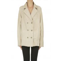 Blazer doppiopetto in suede