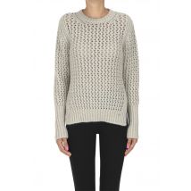 Pullover in maglia traforata con lurex