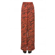 Pantaloni stampa animalier in satin