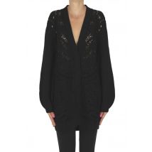 Maxi cardigan in maglia lavorata