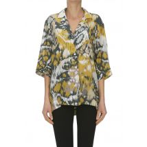 Camicia in viscosa e seta stampata