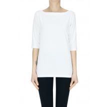 T-shirt con collo a barchetta