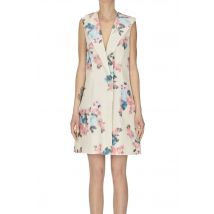 Flower print taffeta mini dress
