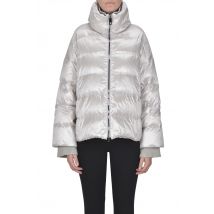 Knitted inserts down jacket