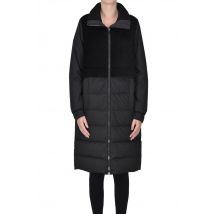 Piumino con inserti in velluto a costine