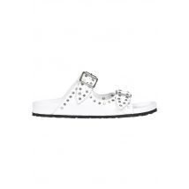 Studded leather slides